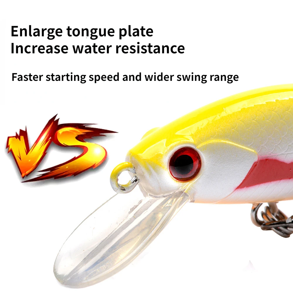 Señuelo de Pesca de pececillo que se hunde, cebo duro Artificial, Wobblers para Lucio, lubina, trucha, Jerkbait, equipo de plástico Swimbait, 55mm, 11g - imagen 3