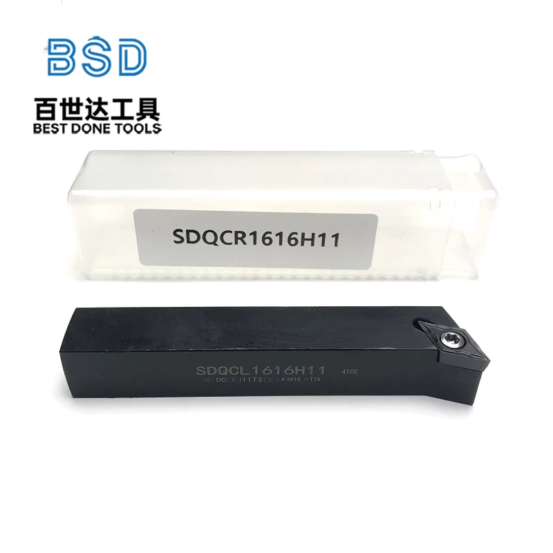 Portaherramientas de torneado externo SDQCL1616H11, barra de herramientas de abrazadera para máquina de torno CNC y ordinaria para corte de Metal - imagen 3