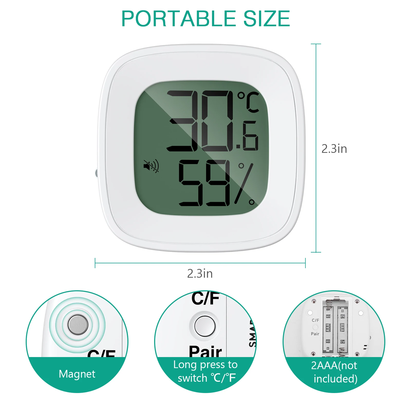 Termómetro Bluetooth ORIA – Sensor exterior de temperatura y humedad - imagen 5