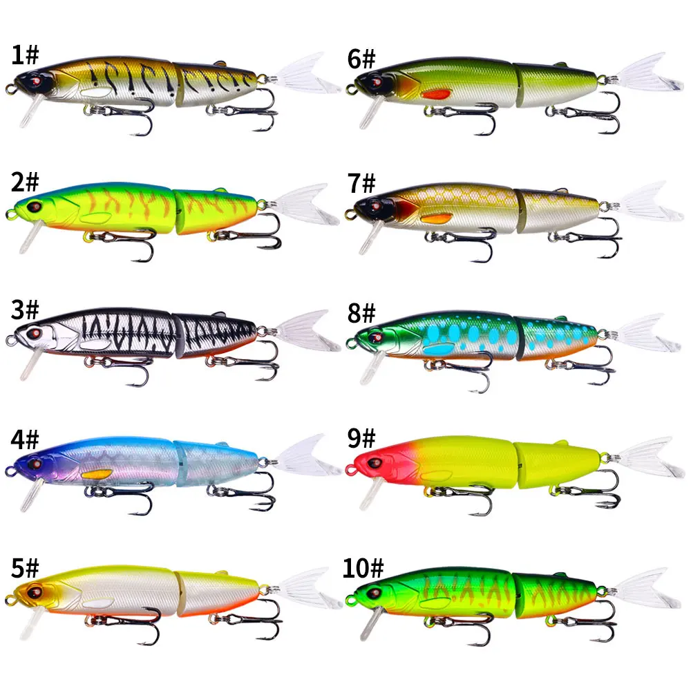 1 Uds Swimbait articulado 12cm 15,5g hundimiento Minnow Wobbler señuelo de pesca cebo duro Artificial para Lucio trucha - imagen 4