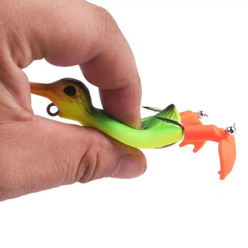 1 unidad de cebo suave de silicona con hélice Topwater, 9cm, 11,5g, cebo de rana de goma Artificial, Wobbler para lubina, Lucio, bagre, señuelo de pesca - imagen 5