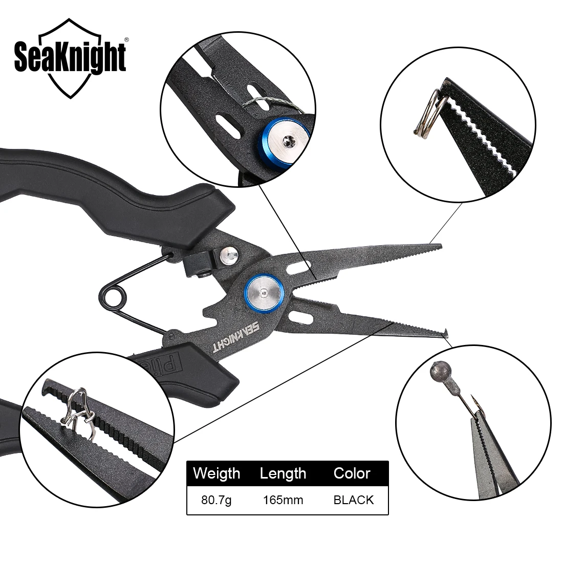 Alicates de pesca SeaKnight SK001 – Cortador lateral y sacaanzuelos - imagen 2