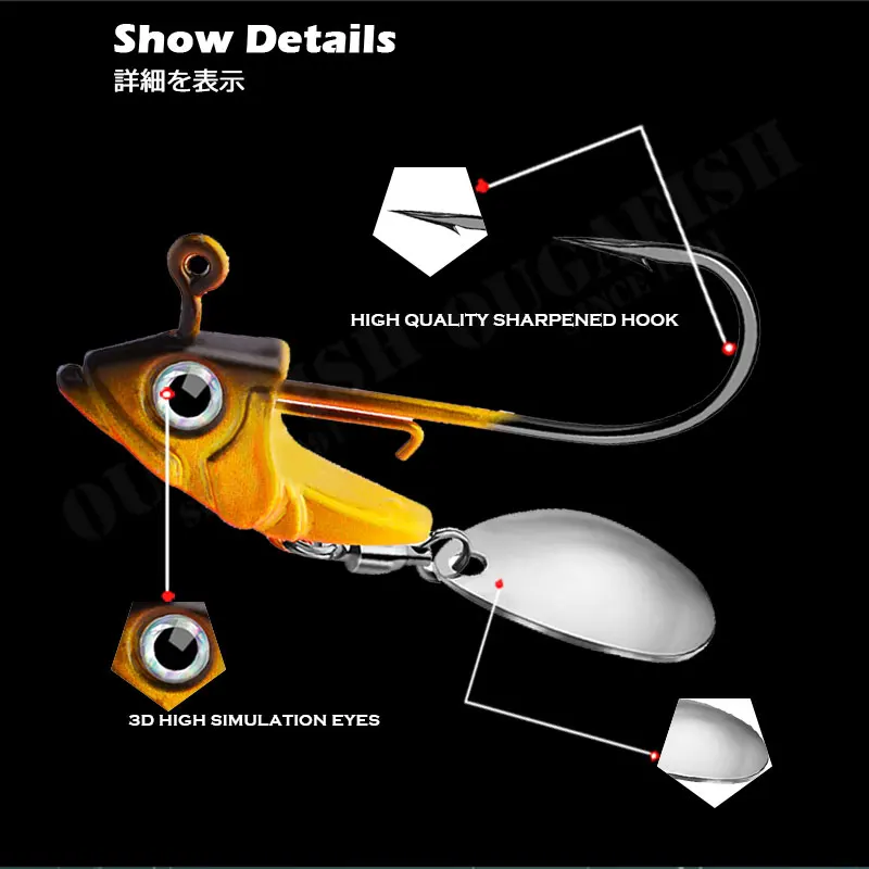 Anzuelos de Pesca Jigging, anzuelos giratorios de 2022-15g, anzuelo de cabeza plomada, cuchara, Accesorios de Pesca de Mar, aparejos artificiales Isca, 7,5 - imagen 4
