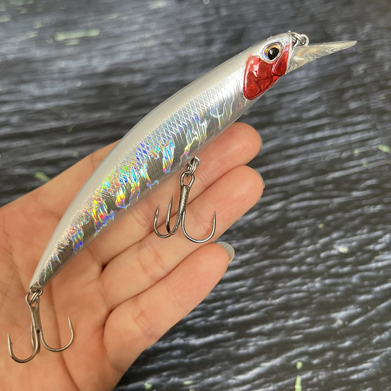 Señuelos de Pesca de pececillo que se hunden, cebo duro Artificial para agua salada, Lucio, trucha, Swimbait, Wobblers, accesorios de pesca, 19g, 110mm - imagen 2