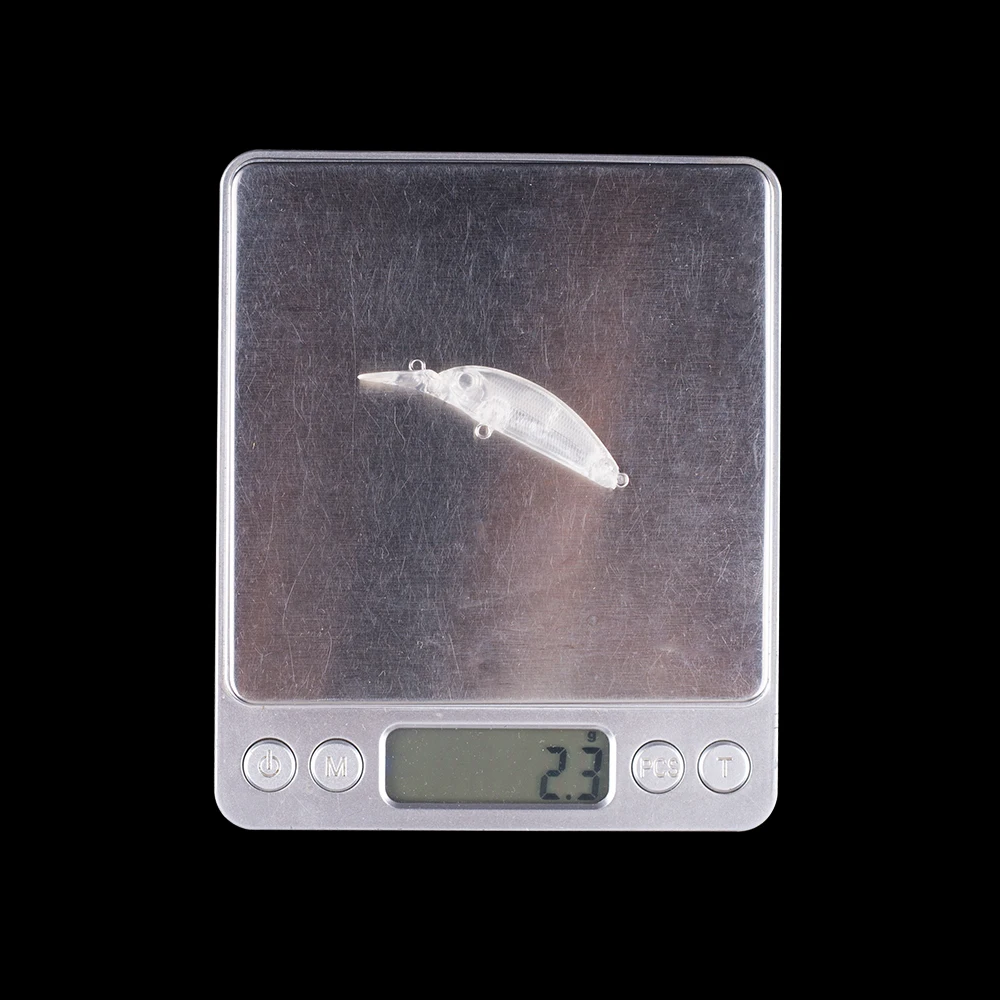 Hanlin-Minnow de plástico transparente sin pintar, sonajeros Jerkbait, manivela de labio largo, cebo Artificial de hundimiento, cuerpos duros, 10/20 piezas, 5cm, 2,3g - imagen 3