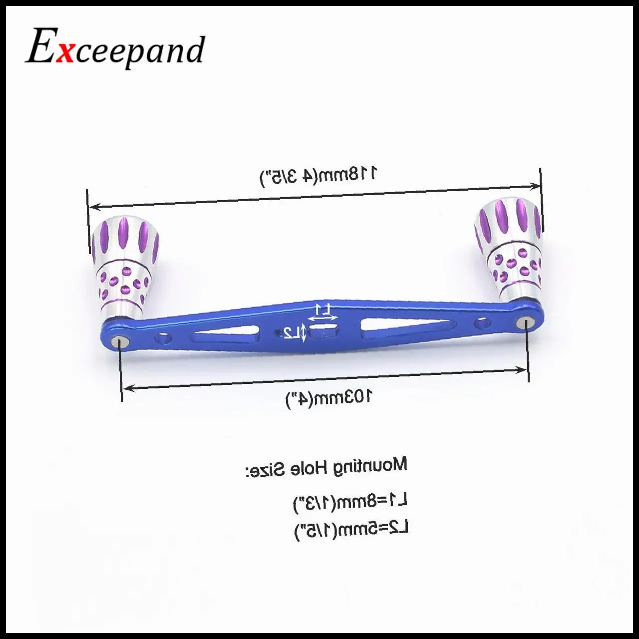 Exceepand Mango recto CNC para carrete baitcasting – Potente - imagen 3