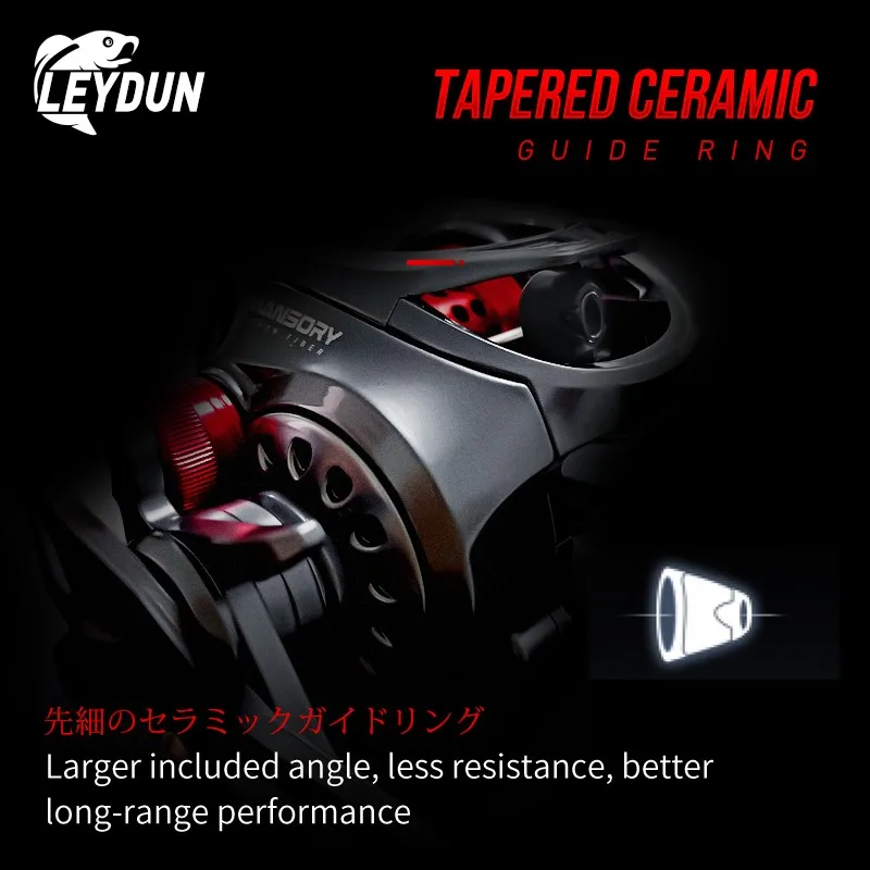 LEYDUN-carrete de pesca ultraligero, 146g, 7,3: 1, doble carrete, cebo de carbono, arrastre máximo de 8,5 kg, Lucio - imagen 5