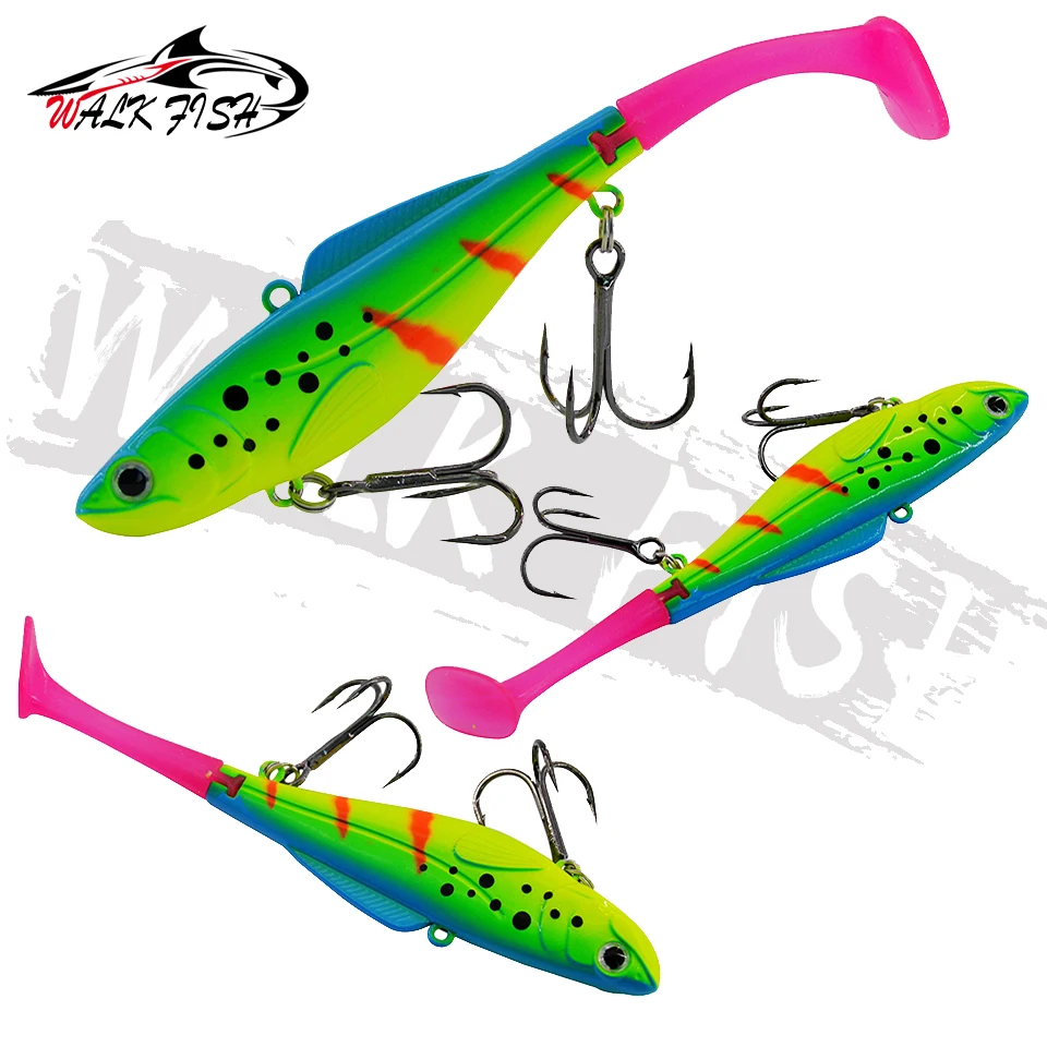 Señuelo VIB Walk Fish con cola blanda – Crankbait vibratorio - imagen 3