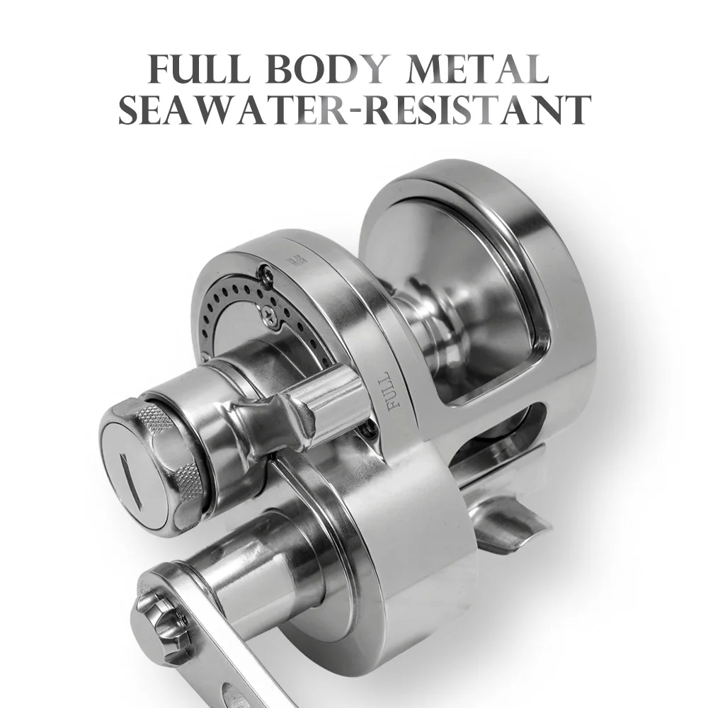 Noeby carrete de Jigging lento CNC Metal de alta velocidad barco Trolling juego grande carretes de pesca de agua salada arrastre máximo 25kg carretes de pesca - imagen 4