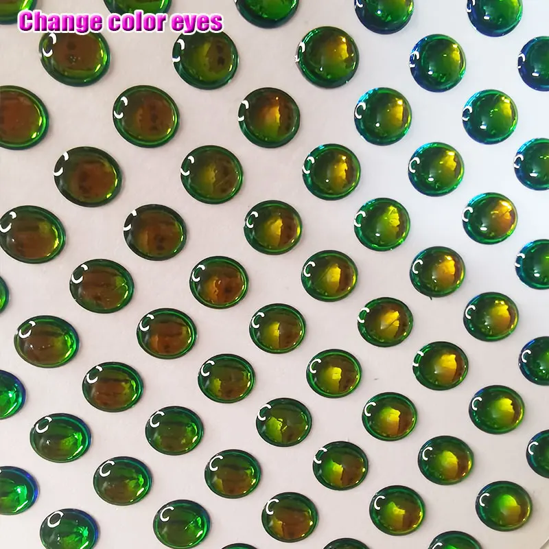 NUEVO señuelo ojos cambio de color ojos ilusión de colores ojos de pez 3d color sólido señuelo de pesca ojos 500 unids/lote - imagen 2