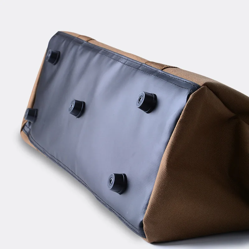 Bolsa de equipo para acampar, bolsa de herramientas para acampar, bolsa de herramientas de almacenamiento de boca ancha de gran capacidad, bolsa de equipo resistente al agua, bolsa de equipo inferior resistente - imagen 5