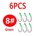 6 piezas tamaño 8 verde