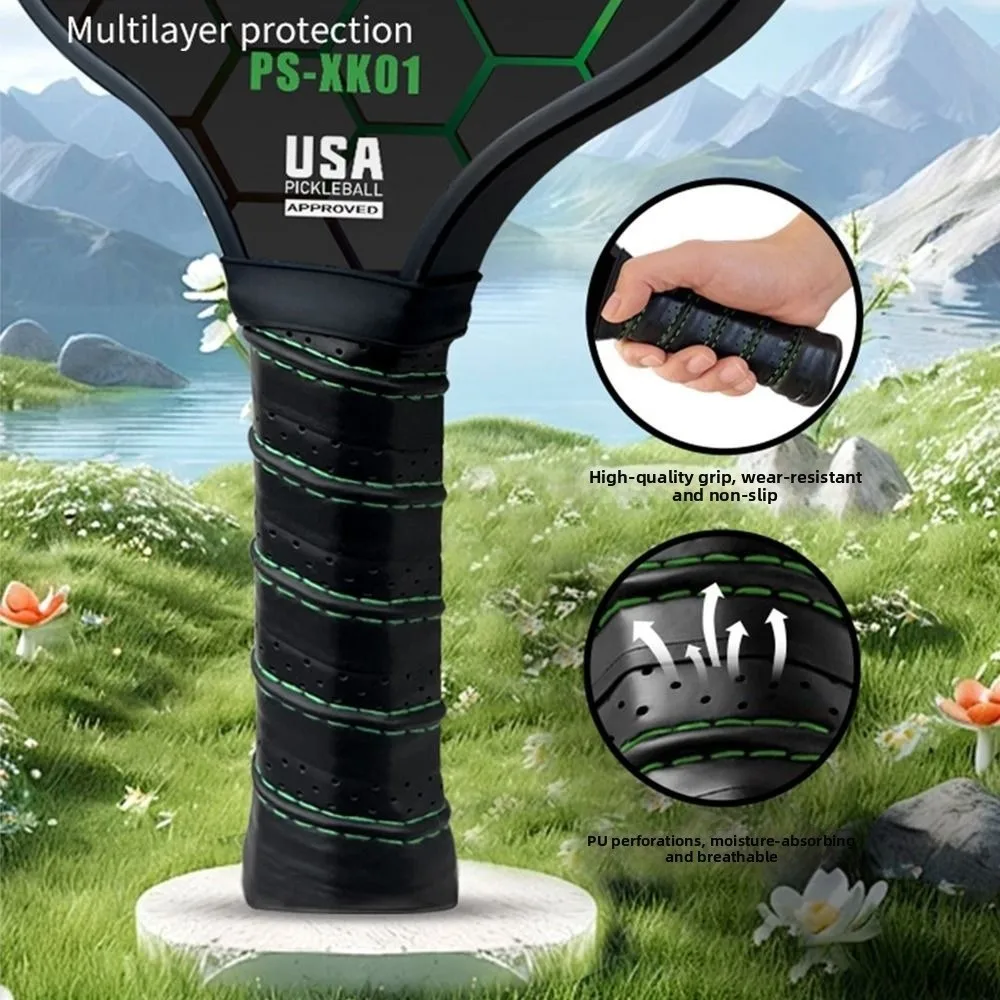 Raqueta de Pickleball con superficie de fibra de vidrio, núcleo de panal, juego de paleta de Pickleball duradero, agarre antideslizante ligero, raquetas de bolas de pepinillo - imagen 5