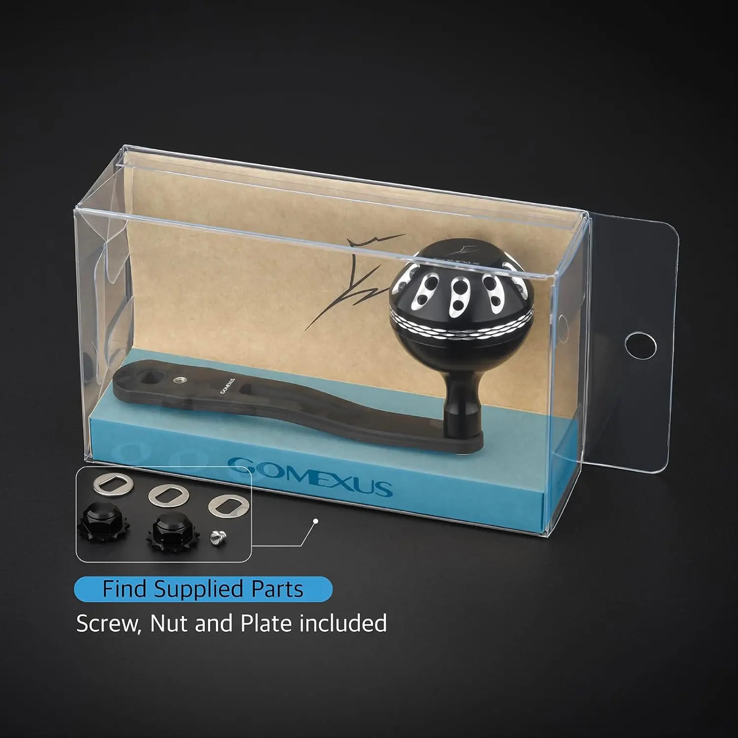 Mango eléctrico GOMEXUS Compatible con carrete de pesca Shimano Torium Daiwa Saltist, mango de Jigging de 95mm de carbono forjado - imagen 5