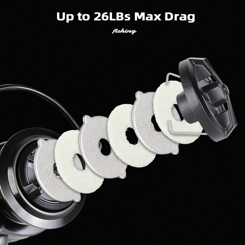 Carrete de pesca MIFINE-EAGLE, relación de engranaje 5,2: 1 5 + 1BB, tamaño 2000-4000, carretes de jigging giratorios ligeros, agua salada, agua dulce - imagen 5