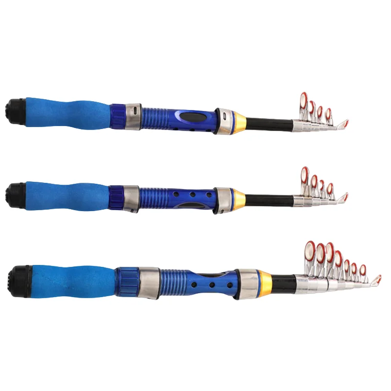 Caña de pescar telescópica ultraligera, caña de mano de fibra de carbono para lago, alimentador de carpa, aparejos de cañas de pescar portátiles - imagen 2