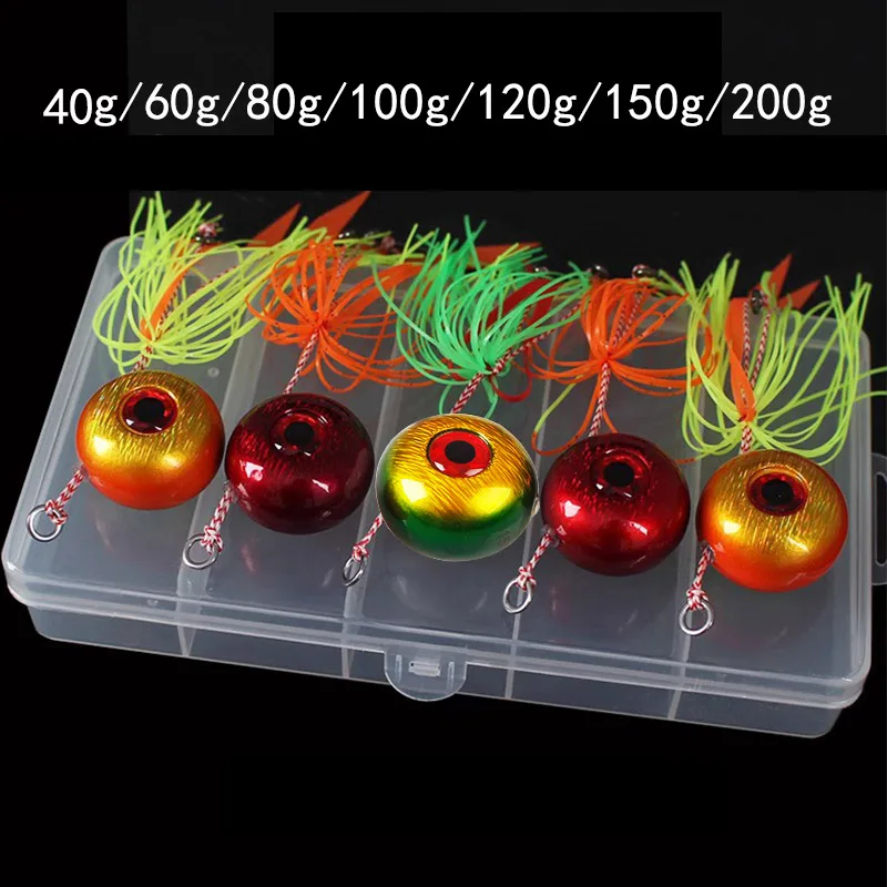 YBDean 60g-200g Inchiku DeepSea Metal plantilla de hundimiento rápido faldas de goma agua salada mar-bream señuelo de pesca Tai Kabura Jig Slider - imagen 2