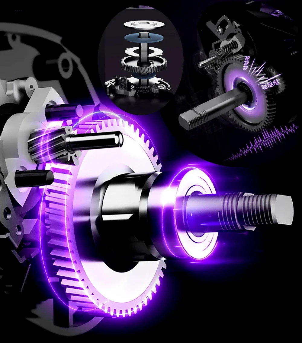 Nuevo carrete Baitcasting de alta velocidad 7,3: 1 relación de engranaje agua dulce agua salada sistema de frenos de 10 velocidades arrastre máximo 8kg pesca serie TANK200H - imagen 5