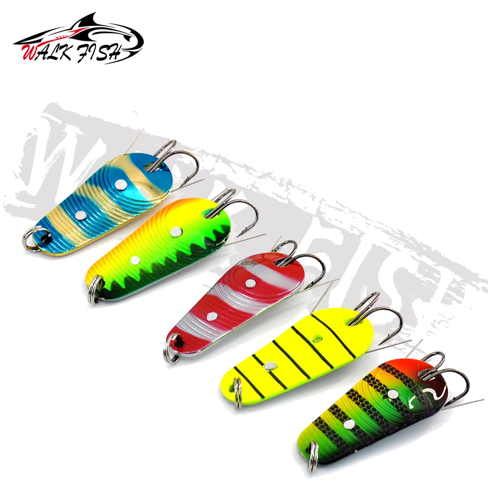 Señuelo giratorio cuchara metálico 14g WALK FISH para trucha - imagen 3