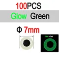 7mm 100pcs Green