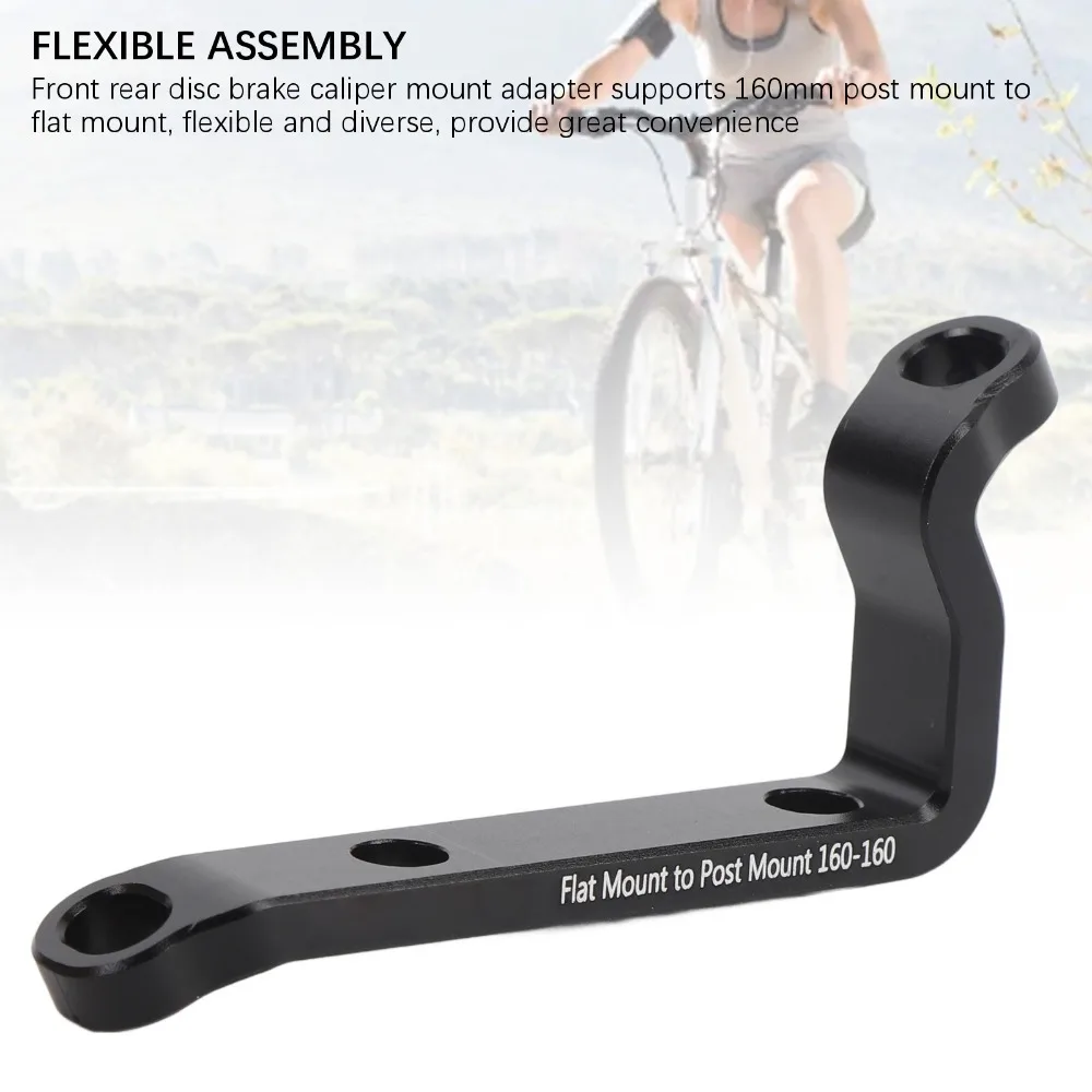 Adaptador de Freno de Disco de Aleación de Aluminio con Pernos, Adaptador de Rotor de Freno de Disco Delantero y Trasero de Montaje Posterior a Plano, Fácil Instalación, 160 mm - imagen 3