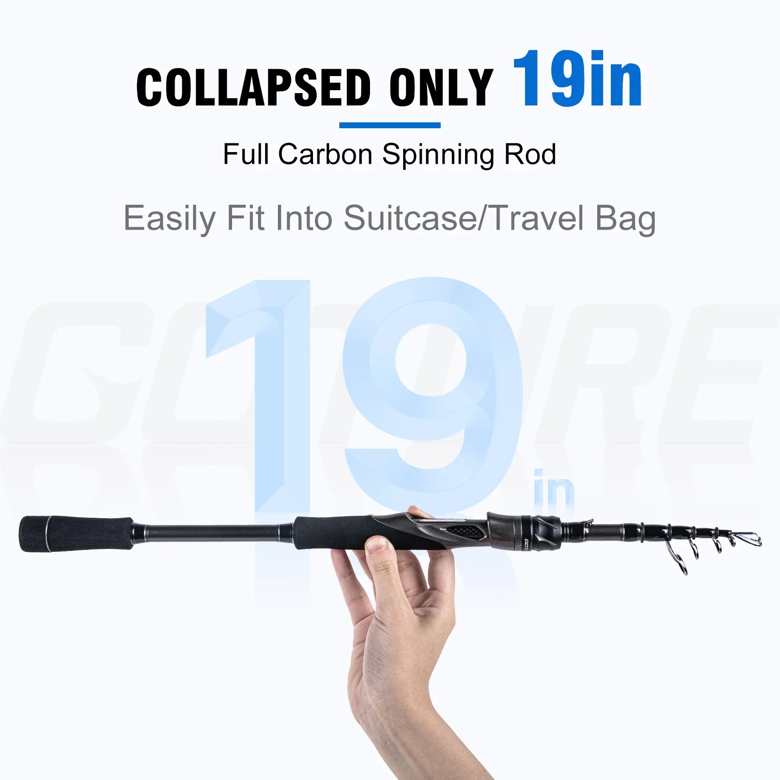 Goture-caña de pescar telescópica Ninja, 1,8 M, 2,1 M, 24T, acción de fibra de carbono, giratoria rápida, M Power, señuelo, 7-25g, aparejos de viaje - imagen 3