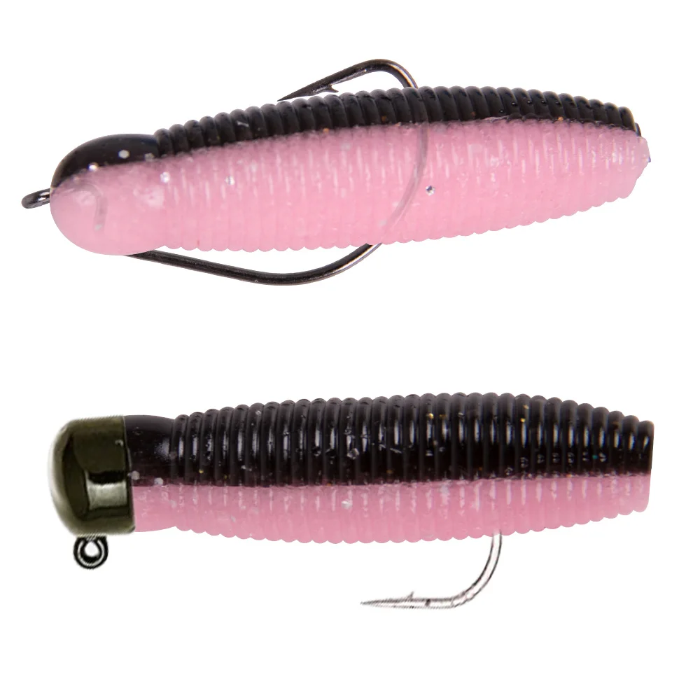 Señuelo de plástico blando de hundimiento lento para pesca, cebo Jigging de gusano para aparejo de Ned, aparejo loco, aparejo de delicadeza, pez gato, perca, lubina, 8/10 piezas - imagen 4