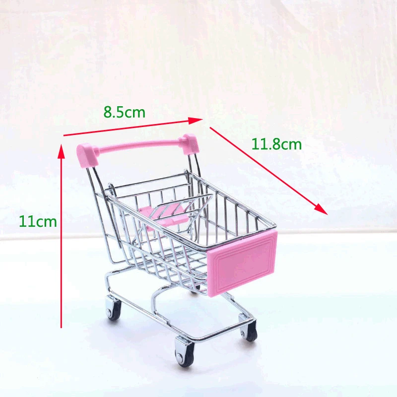 Mini carrito de compras para supermercado 1:48, modelo de escritorio, juguetes para niños, decoración del hogar en miniatura - imagen 5