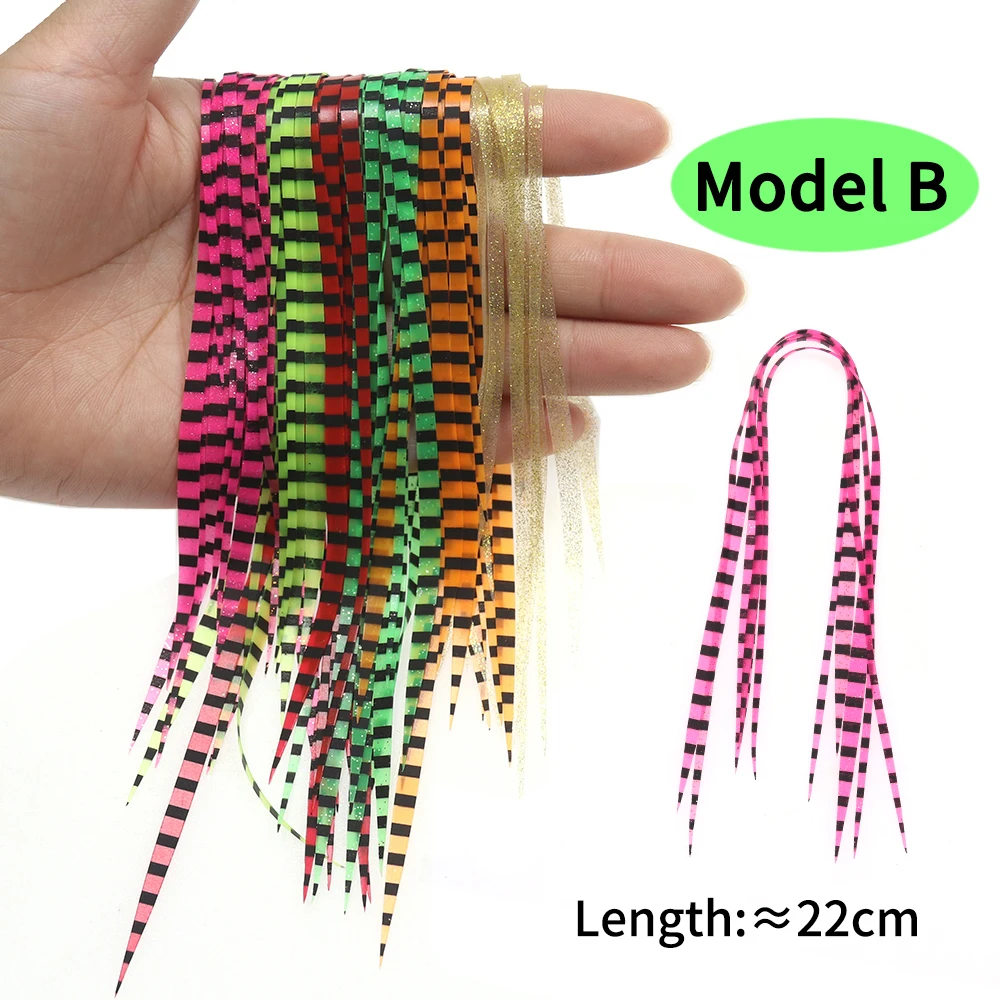 LIONRIVER 20 piezas faldas de silicona para pesca pargo pesca en agua salada Madai Jig Trailers Spinnerbait piezas deslizantes de cobre/plástico - imagen 3