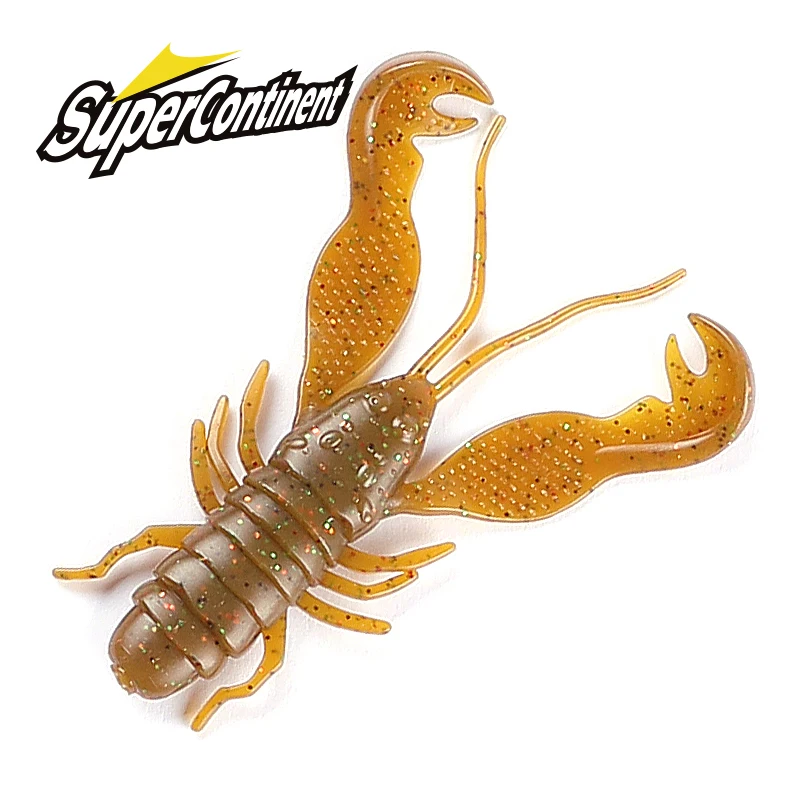 Supercontinent Filet Craw 40mm/15 Uds 70mm/6 uds señuelo suave Señuelos de Pesca camarón langosta señuelo de plástico suave Señuelos de Pesca - imagen 5