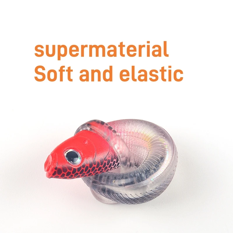 T-tail Soft Lure Club, 3 piezas, 4 tamaños de cebos blandos con tubo reflectante, barra luminosa, puede insertar, tamaño múltiple para pesca - imagen 4