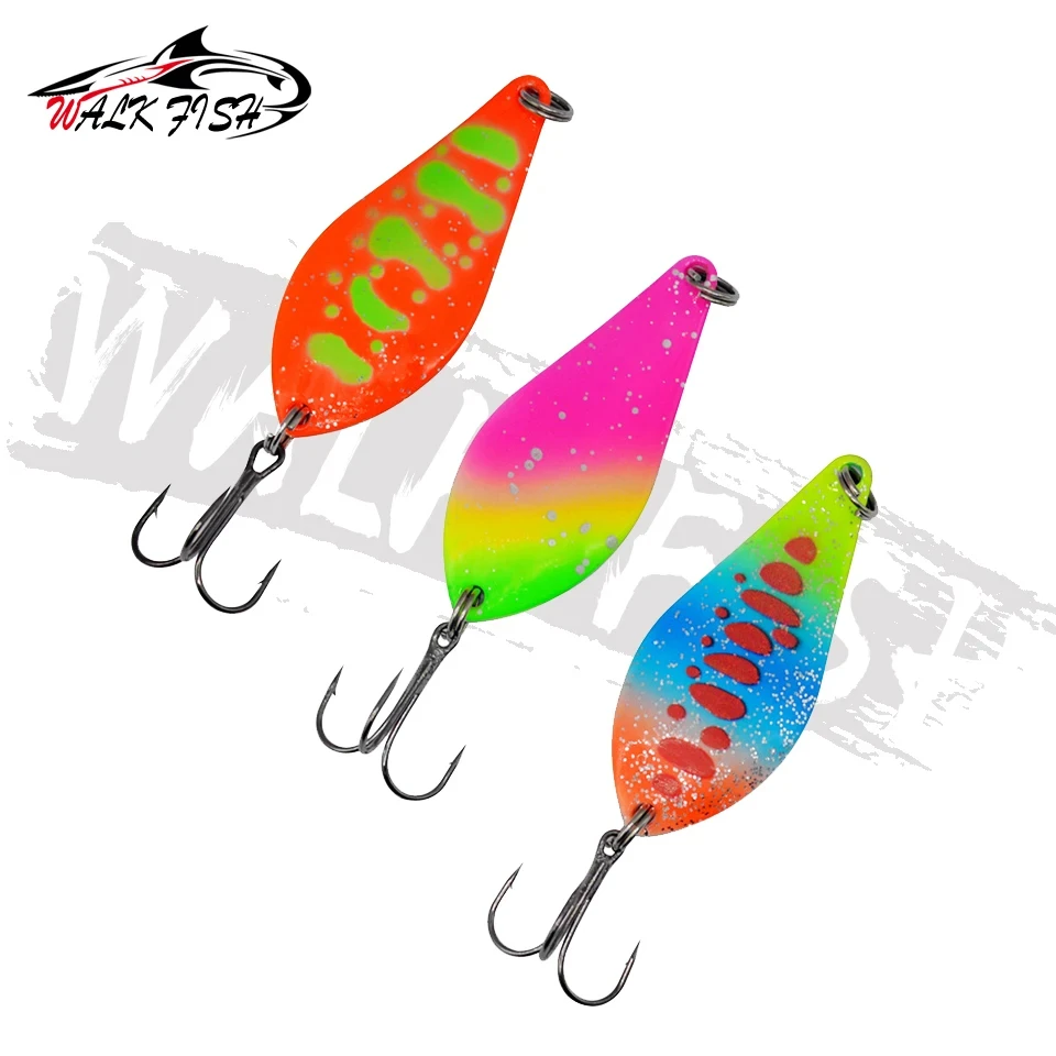 WALK FISH-cebo de pesca giratorio, 68mm, 15g, cuchara de pesca, señuelo de trucha, Wobblers de pesca, cebo giratorio, cebo duro - imagen 4