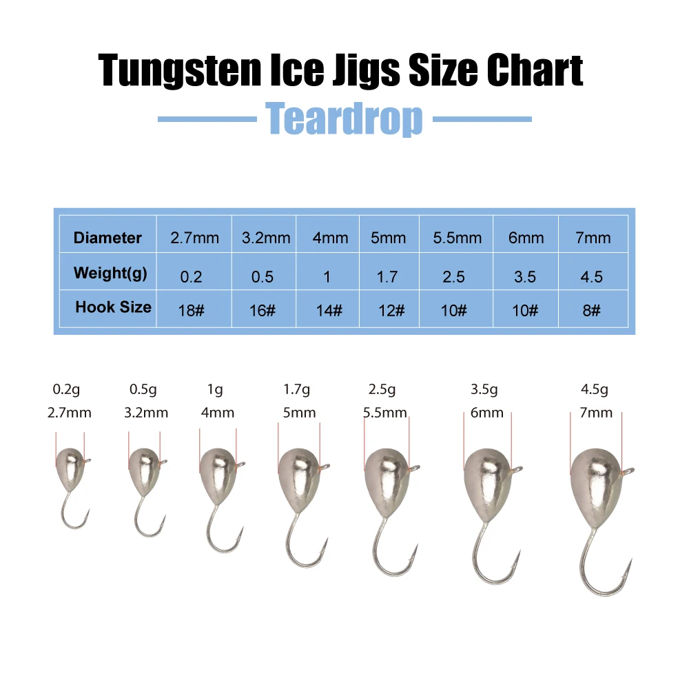 Elite TG pesca Mormyshka gabaritos de hielo, 2,5mm-8mm pesca en hielo de invierno señuelo suave tackel perca Bluegill Walleye anzuelos de pesca - imagen 2