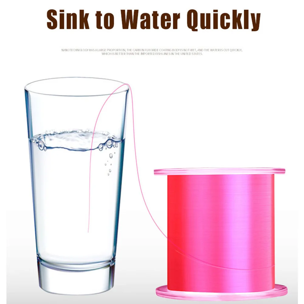 Balanzze-sedal de pesca de nailon Invisible, hilo de revestimiento de fluorocarbono de 500m, 0,20-0,60mm, 7,15-45lb, sedal de hundimiento de fósforo superfuerte - imagen 2