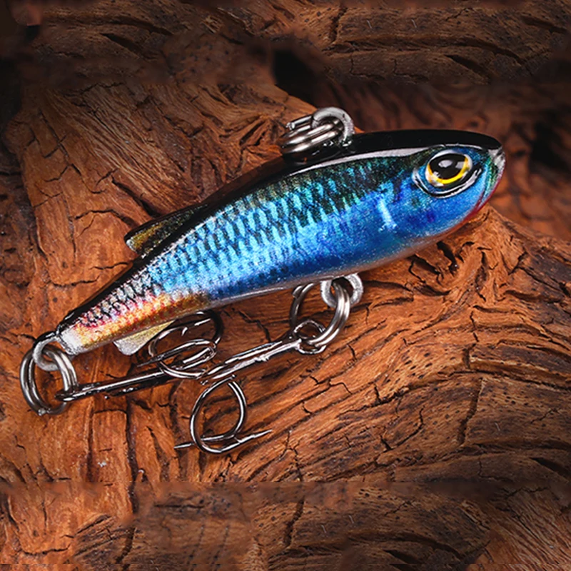 WEIHE-señuelo de pesca duro Artificial, cebo VIB que se hunde de forma realista, para agua dulce y salada, 4cm, 4,3g, 5 colores - imagen 5