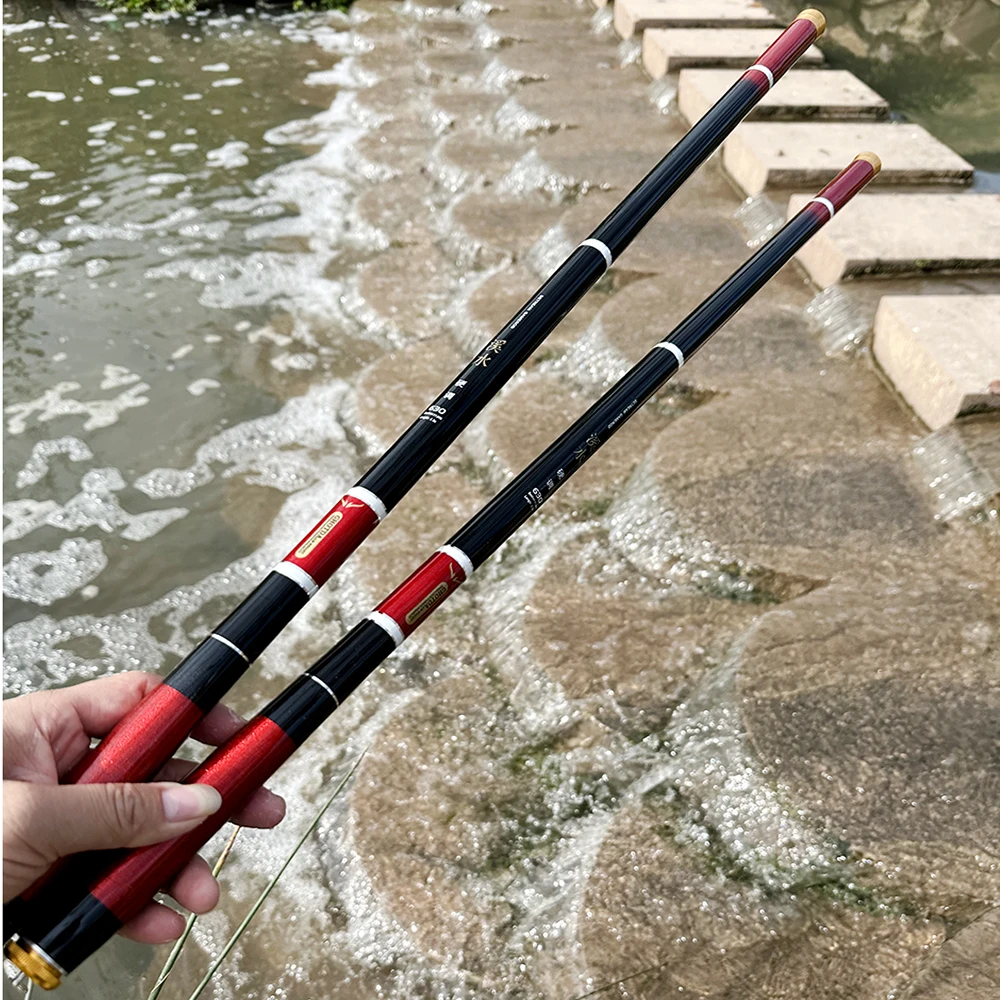 Cañas de pescar telescópicas giratorias de carbono ultraligeras, alimentador de carpa, caña de mano para Lago, 3,6 M, 4,5 M, 5,4 M, 6,3 M, 7,2 M - imagen 5