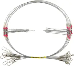 Acero inoxidable con broches giratorios y cuentas para rig de pesca