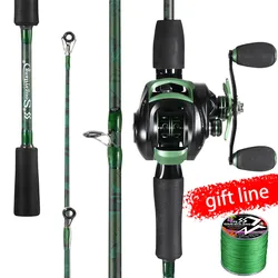 Sougayilang Combo Caña Carbono y Carrete Spinning Lubina