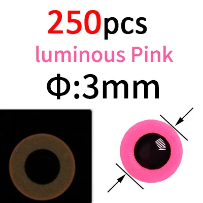 250pcs pink 3mm