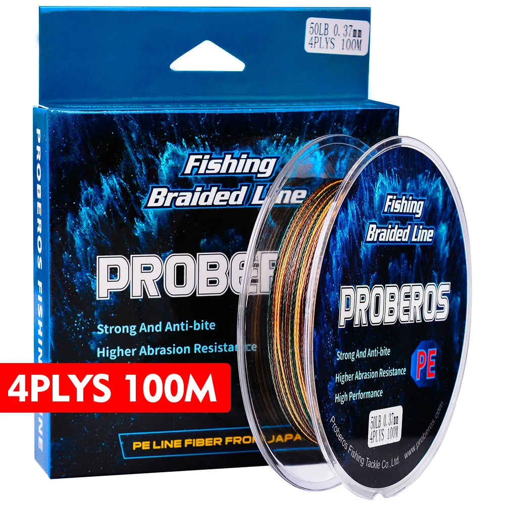 Línea de pesca de PE de camuflaje, 4 trenzados de abrasión Superior, 100m, aparejos de pesca de lubina de 10LB-100LB, venta al por mayor, línea japonesa - imagen 5