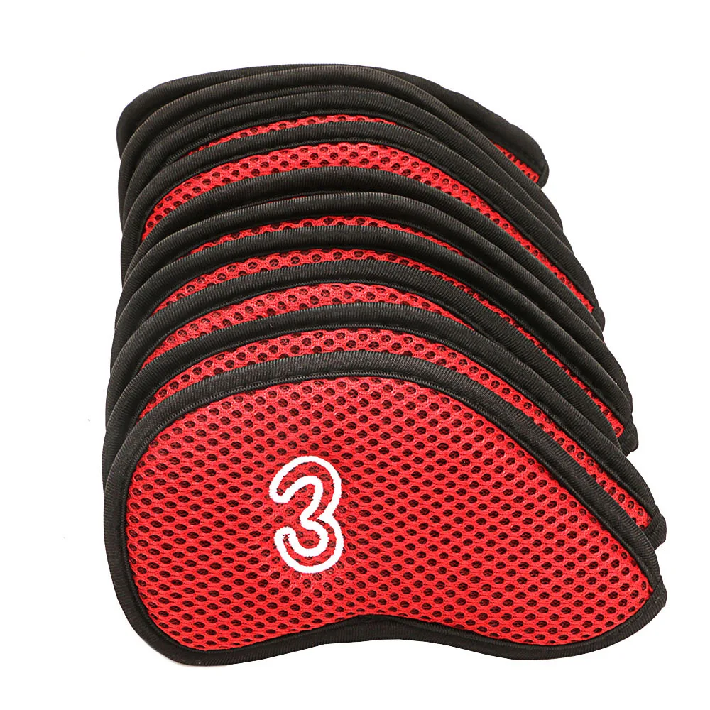 Cubierta de poste de hierro con diseño de números, funda protectora para palos de Golf, cubiertas para cabeza de Golf, juego de cubiertas de hierro para Golf, accesorios para Putter de Golf - imagen 2