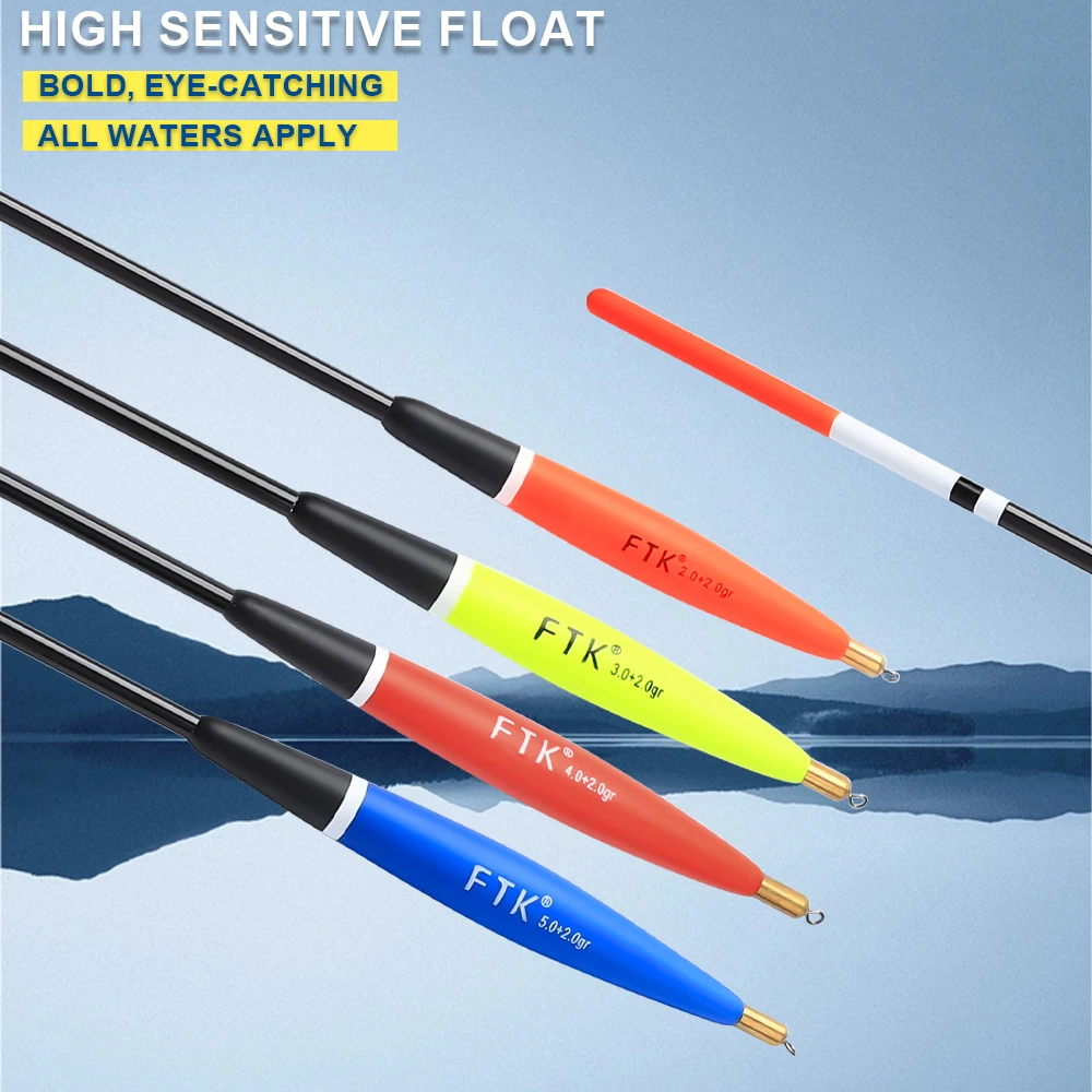 FTK 4 unids/pack Barguzinsky flotador de abeto flotador de pesca de cobre peso 2 + 2g/3 + 2g/4 + 2g/5 + 2g para boya de pesca de carpa Bobber - imagen 4