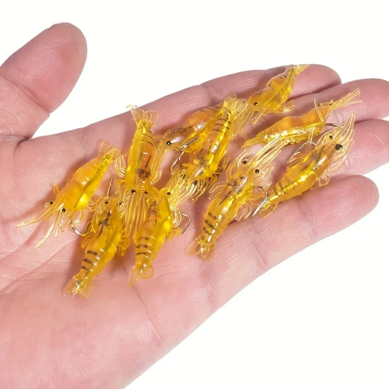 10/30 unids/caja simulación de gambas señuelo suave 4,5 cm 1,2g cebo Artificial suave con ganchos para carpa lubina Wobblers aparejos de pesca - imagen 4