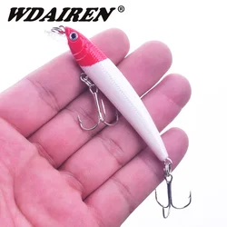 Señuelos de pesca Minnow, 7,5 cm, 5,5g, cebo de pesca TopWater, cebos duros artificiales, accesorios de aparejos de pesca Crankbait, 1 ud.