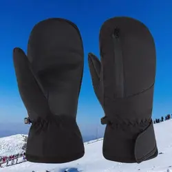1 par de guantes de esquí de invierno impermeables Unisex pantalla táctil guantes gruesos de snowboard guantes térmicos cálidos para nieve deportes de invierno