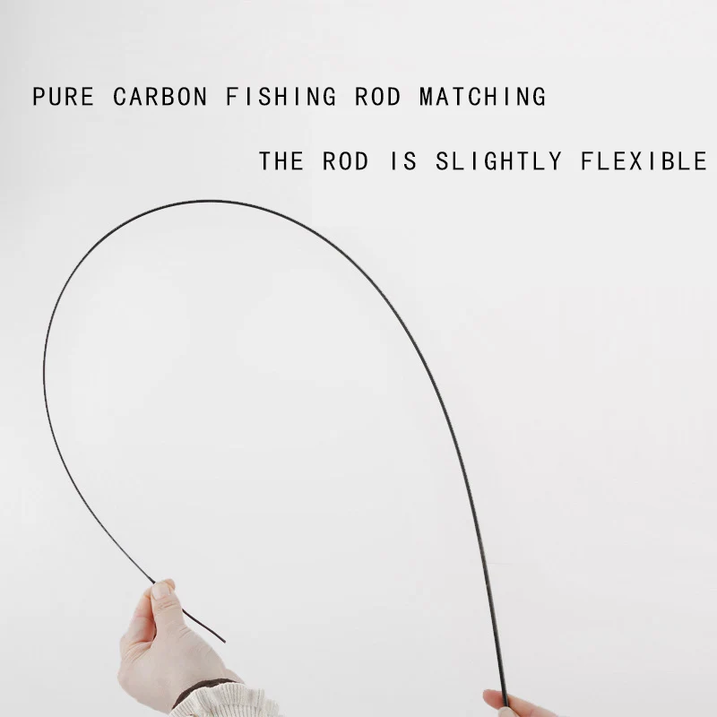 Lawaia-caña de pescar de carbono puro de 80cm, plataforma a juego, accesorios para caña de pescar, resistente al agua, ligeramente, 1 Uds. - imagen 3