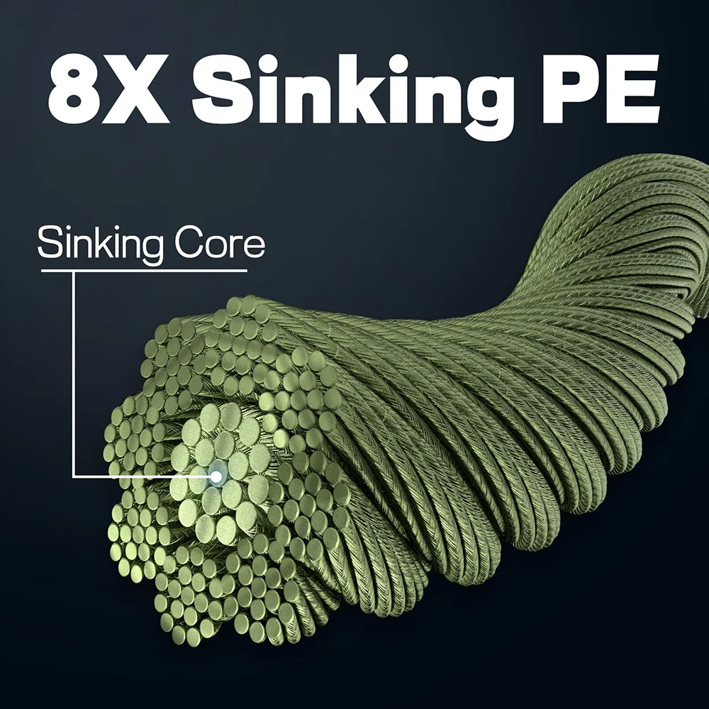 DORISEA X8 + 1 hebras trenza hundida 100% hilo de pescar de PE trenzado alambre de pesca multifilamnet pesca de carpa 100m 300m 500m 1000m - imagen 4