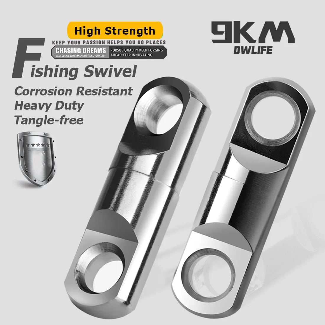 Giratorios pesados de 9KM para pesca en agua salada, aparejos de pesca de cobre resistentes a la oxidación, resistentes para atún Shark5 ~ 20 piezas a granel