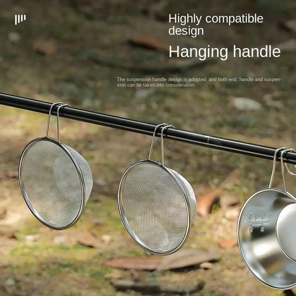 Utensilios de Camping de mano, tazón de red, utensilios de cocina, colador de aceite, colador de red, tazón, colador, vajilla al aire libre - imagen 4