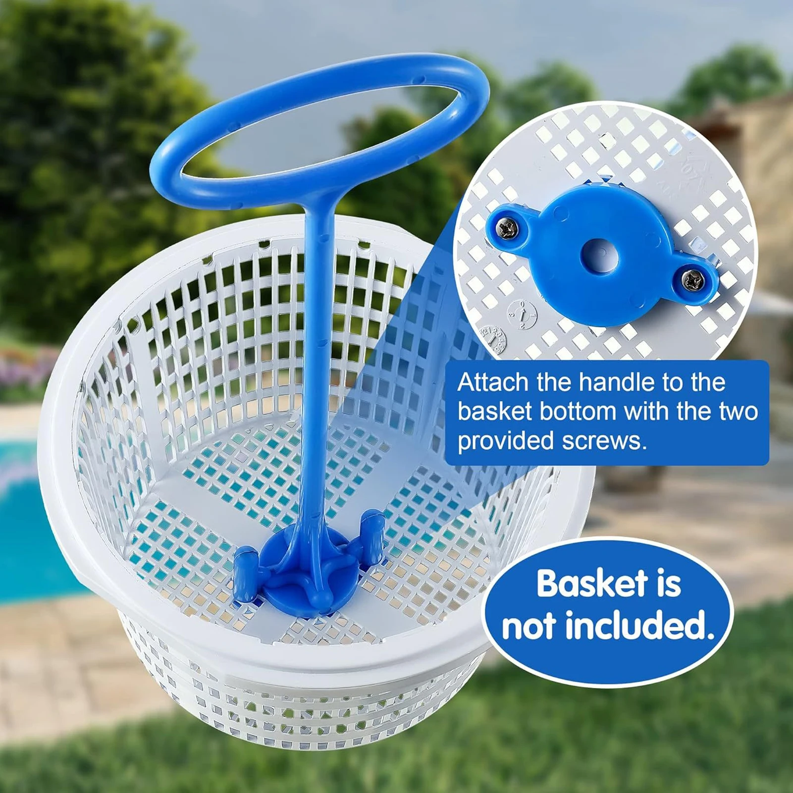 Mango universal cesta skimmer – Gancho extractor residuos piscina - imagen 5